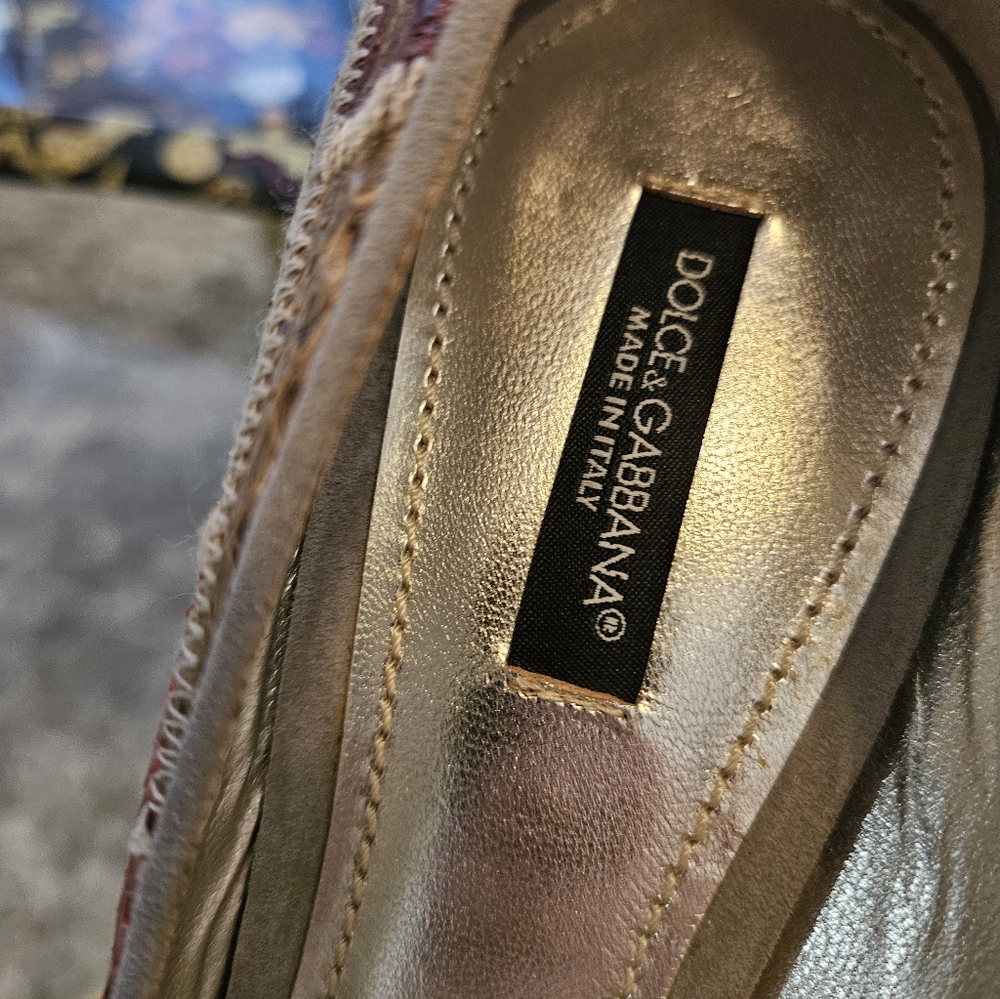 Dolce & Gabbana Python Patchwork Heels - image 7